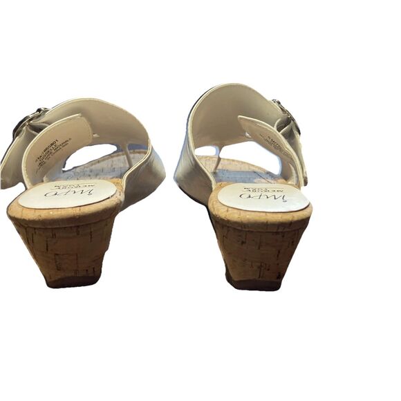 Impo White Wedge Slide Sandals Size 6 - Picture 6 of 7